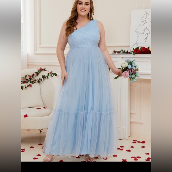 Bridesmaid Dress Baby Blue - Picture 1 of 2